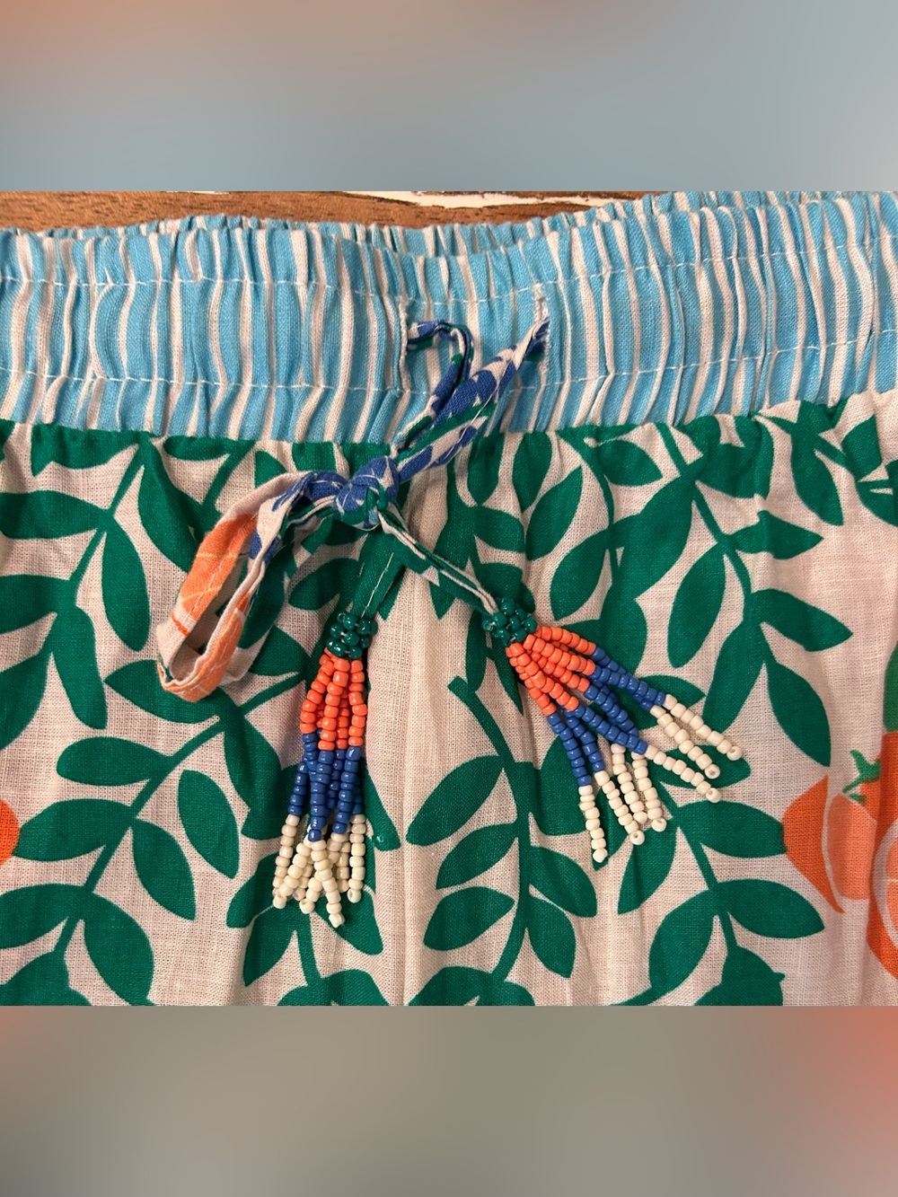 Tropical Orange Palm Two-Piece Set. C&C California. Large. - Picture 8 of 10